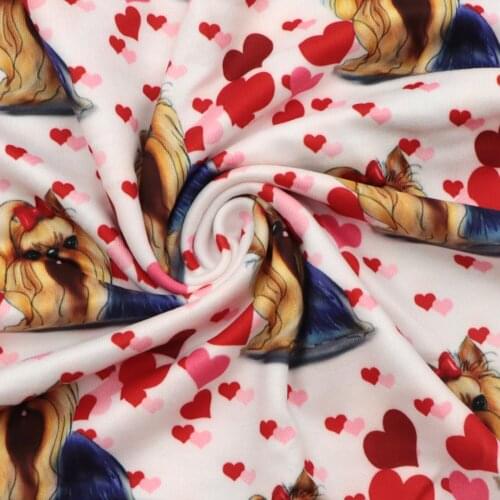 50*145cm Valentines' Day4 Ways Stretch Double Brushed Knit Faric Tissue Sewing Quilting Fabrics Needlework Material DIY,1Yc15407