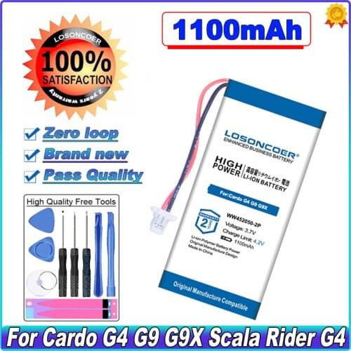 For Cardo G4 G9 G9x Scala Rider G4 Scala Rider G9 Scala Rider G9x 452050X2 WW452050-1S2P 452050 Batteries WW452050-2P Battery