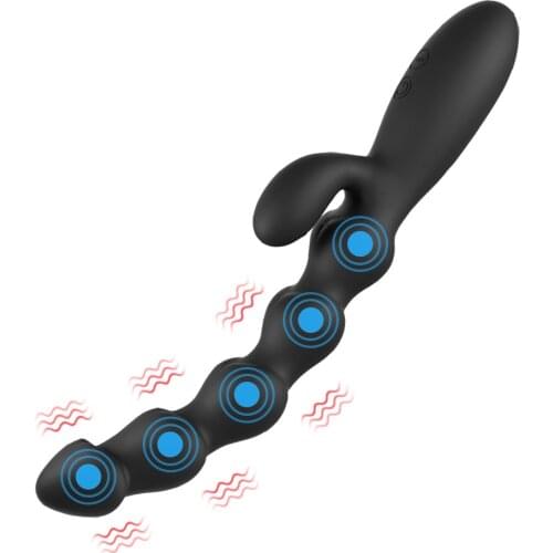 Sex Toys For Men Women Dual Motor Butt Plug 10 Speeds Anal Beads Anal Vibrator Prostate Massage Stimulator