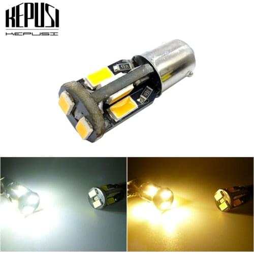 BA9S T4W 2W 10 led 5630 SMD LED White yellow amber Light LED Car Auto Wedge Marker Bulb Parking Light License Plate Lamp