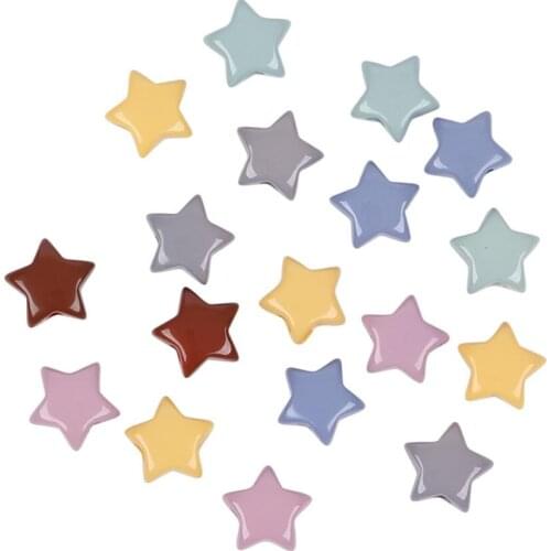 10pcs Acrylic Big Hole Star Loose DIY Beads Fit For Jewelery/elastic band Handmaking 7x16mm with 3.5mm hole y1413