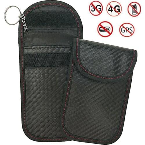 Car Key Signal Blocker Faraday Bag Keyless Fob RFID Blocking Pouch Case Safe Keyless Electromagnetic Shielding Key Package
