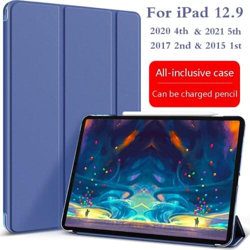 For iPad Pro 12.9 Case 2020 New 4th Case with Face ID Funda For iPad Pro 12.9 2021 2017 2015 Case 3rd 2nd 1st Generation Capa