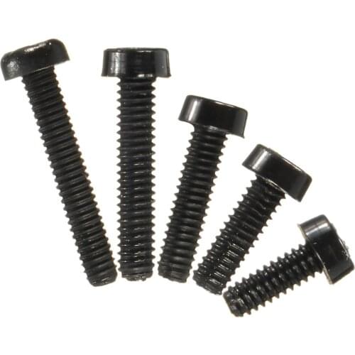 SULEVE New 20pcs/set M2NC1 M2 5mm/6mm/8mm/10mm/12mm Black Nylon Round Phillips Cross Head Screws Bolt Fastener Hardware