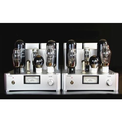 Dual bile rectifier, silver wire single-ended Class 300B push dual 845 tube power amplifier, output: 50W*2, frequency: 18-30KHz