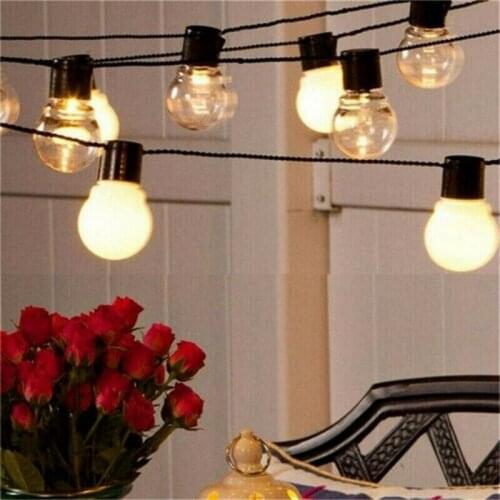 Solar Powered Retro Bulb String Lights For Garden Outdoor Fairy Summer Lamp 10LED 3.5M