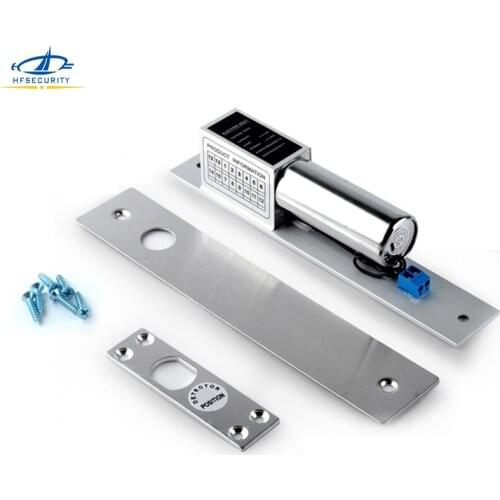 HFSECURITY Normal Temperature Electric Bolt Lock 2 Lines 12V Power On Lock Glass Door Bolt Locks Access Control Accessories