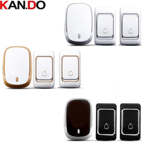 Different colors RING 2 emiters wireless door bell kits power 110-220V doorbell Waterproof 300M door chime door ring
