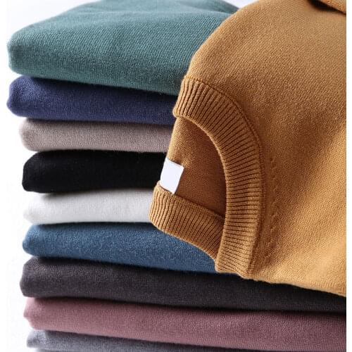 2020 New Autumn Winter mens sweater Solid Color Slim Casual Sweater men o-neck pullover men brand quality sweaters Knitted