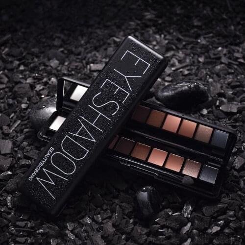BEAUTYBIGBANG 10 Colors Natural Women Makeup Glamorous Eyeshadow Palette Shimmer Matte Eye Shadow Powder Cosmetic with Brush