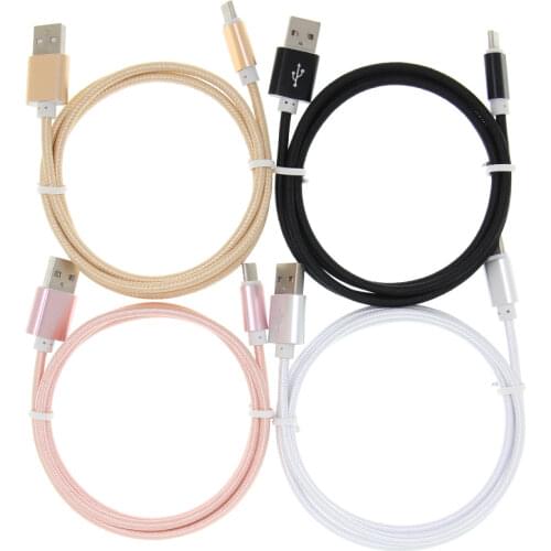 Nylon USB Type C Cable For Samsung Galaxy Note 9 S9 S8 Plus Fast Charging Data Cables for Xiaomi Mi6 Huawei Nexus 6P UsbType-C