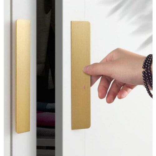 New Modern Simple Design Pure Copper Handle Wardrobe Cabinet Door Drawer Single Knob Handles Golden Light Luxury Brass Pulls