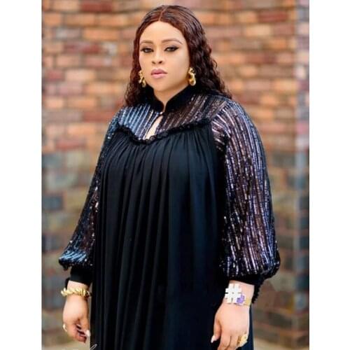 New style African womens Dashiki Fashion Christmas dresses Chiffon material With inner loose long dress free size length 150cm