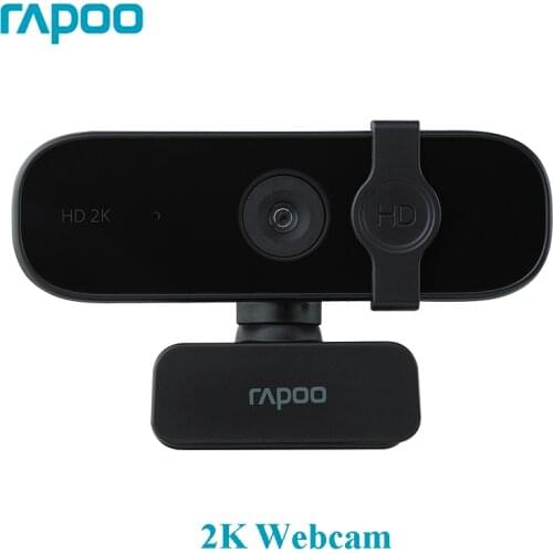 Original Rapoo C280 Webcam 2K HD With USB2.0 With Mic Rotatable Cameras For Live Broadcast Video Calling Conference With Cover