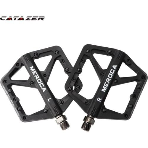 Catazer Mountain Bike Pedal Nylon Fiber Non-Slip 9/16 Inch Bicycle Platform Flat Pedals for Road Mountain BMX MTB Pedales