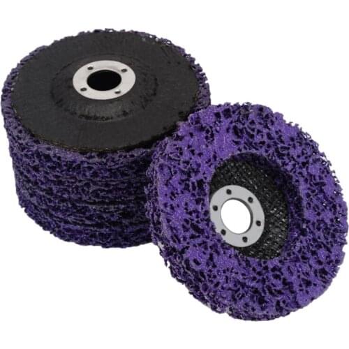 5Pcs Durable Poly Strip Disc Wheel 100x16Mm Wood Metal Paint Rust Removal Clean Abrasive Tools For Angle Grinder
