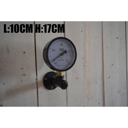 Industrial style 1 piece Retro Cast Iron Pipe Hook With Flange Pressure gauge hook Clothe Industry Style Pipe Valve Hook