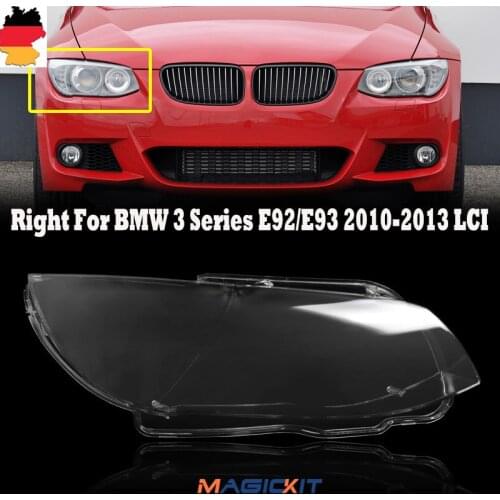 MagicKit RIGHT Side Headlight Lens Clear Cover for BMW E92 E93 LCI 2010 2011 2012 2013