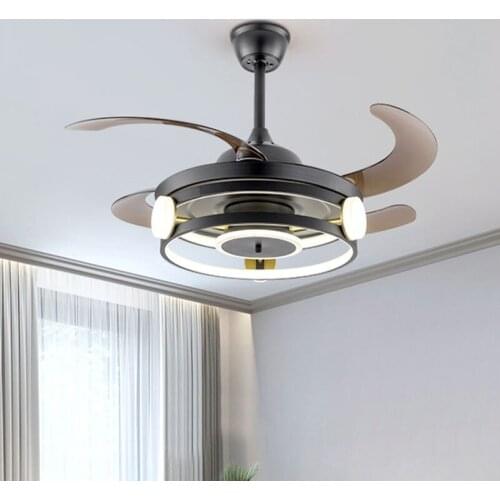Modern invisible fan lamp ceiling lights for living room dining room ceiling quiet live ceiling lamp ceiling fan integrated