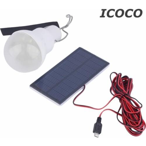 Solar Powered led lamp Outdoor/Indoor System Lighting 1 Bulb solar panel Low-power camp night travel 150Lumen 0.8w 5V