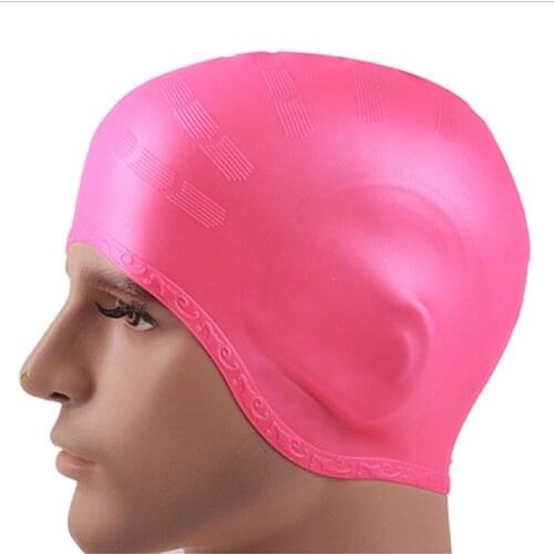 Adults Swimming Caps Unisex Long Hair Swim Pool Cap Ear Protect Large Natacion Silicone Diving Waterproof Hat