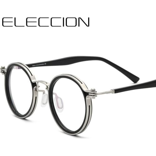 Japan Handmade Glasses Frame Men Optical Prescription Spectacles 2021 Vintage NEW Round Full Rim Myopia Eyeglasses Women
