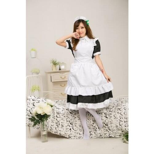 Japanese Girls Fashion Cosplay Costumes Women Cute Coffee Maidservant Dress Uniform For Student Festival Clothe