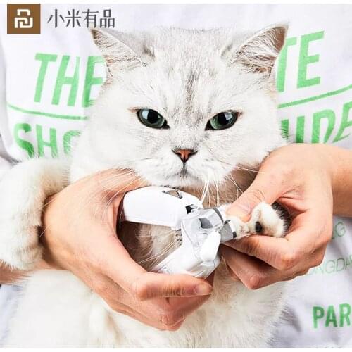 Youpin Petkit Professional Pet Nail Clipper Scissors Antisplash and Built-in Rasp Replaceable Battery with LED Cat Nail Trimmer