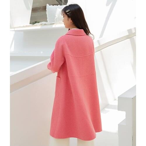 Side Double 100% Wool Coat 2020 Autumn Winter Jacket Women Long Woolen Coats and Jackets Women Korean Outwear MY3643 en s s