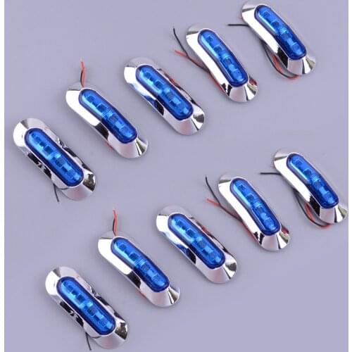 10Pcs Universal Car Side Indicator Light LED Marker Turning Lamp 12V-24V for Pickup Truck Boat SUV Van Caravan Trailer Clearance