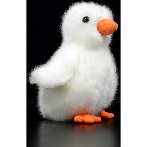11cm Cute Chick Cub Doll Simulation Lovely White Baby Chicken Figurine Mini Soft Animal Stuffed Plush Toy Kids Christmas Gifts
