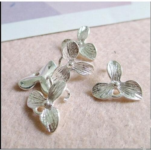 50pcs golden color Charms Flower Connector Pendant Fit Bracelets Necklace DIY Metal Jewelry Making