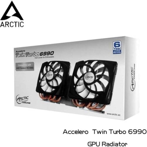 Arctic Twin Turbo 6990 VGA Radiator /GPU Cooler For ATI Radeon HD Graphic Card,2XFans 12CM PWM Cooling Heat Sink PC Accelero