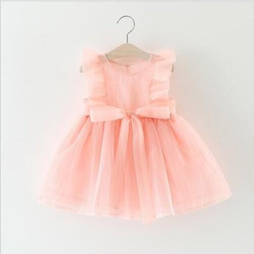 Girl Summer Dresses 0-3T 2019 Girls Dresses Princess Kids Baby Fancy Birthday Mesh Dress Infant Sleeveless Party Dress