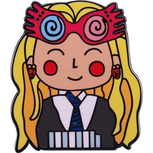 Cute Luna Witch Enamel Pin Lovegood brooch