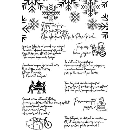 French Clear Stamp for Scrapbooking Transparent Silicone Rubber DIY Photo Album Decor 1807