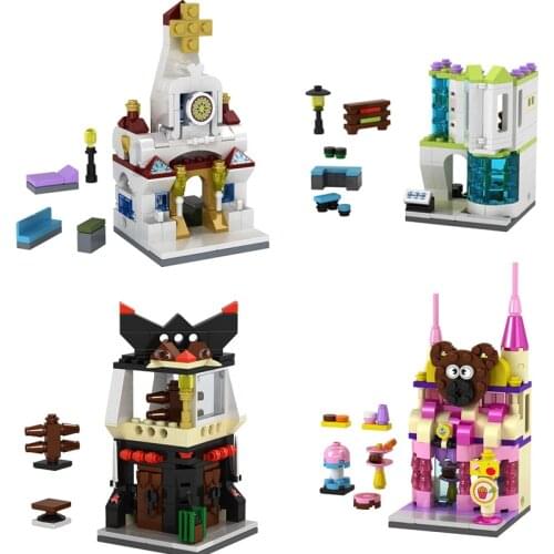 City Educational Building Blocks House Street View Suitable for Kids Birthday Present Model Compatible Cities