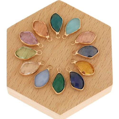 HAOSAW 6Pcs/Lot 9*18MM Jewelry Accessories/Charms/Hand Made/Crystal Pendan/Earring Part/DIY Making/Jewelry Findings Components