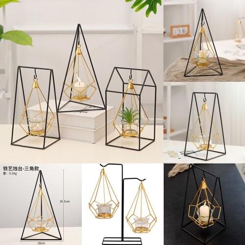 Creative Metal Hanging Candle Holder Home Wine Cabinet Candlestick Decorations Candle Stand Home Decorations Nordic Style