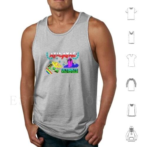 Atic Atac Retro Game Design Tank Tops Vest Sleeveless Retro Game Atic Atac Spectrum Commodore Zx Spectrum Speccy Gaming Geek