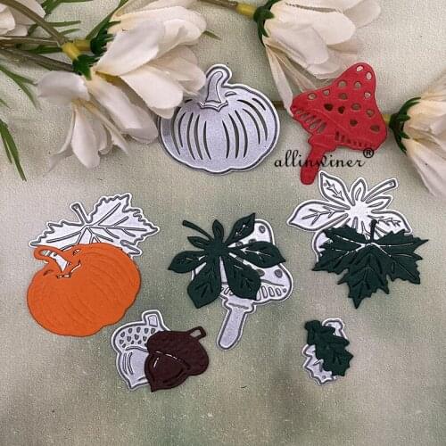 Pumpkin leaf mushroom Metal Cutting Dies Stencils For DIY Scrapbooking Decorative Embossing Handcraft Die Cutting Template