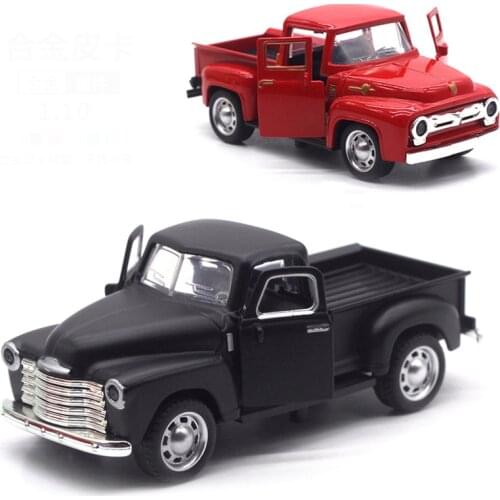 Pickups Truck Model 1:32 Scale Pull Back Alloy Diecast & Toys Vehicle Christmas Collection Gift Toy Car For Boys Children Y110