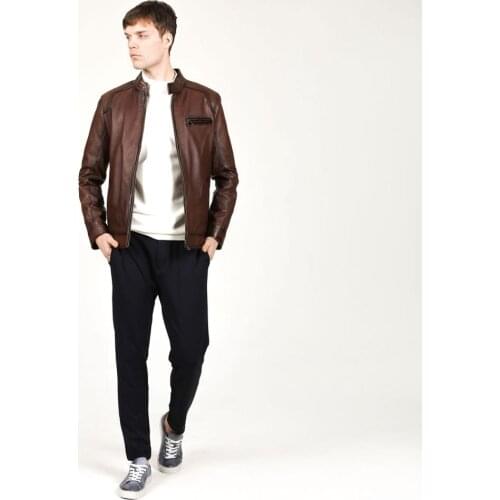 Mens Real Leather Lambskin Jacket Men Motorcycle winter coat Men Warm Genuine Leather Jackets large size suede casaco