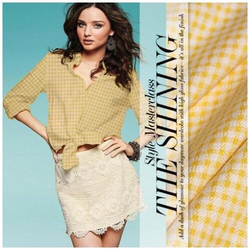 LEO&LIN New See By Knitted Pure Silk Fabric For Dress For Sewing Material Check 50cm