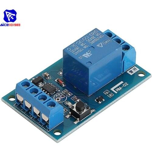 12V Single Button Bistable Relay Module Car Modification Switch One Button Start and Stop Self-locking Power Supply Relay Board