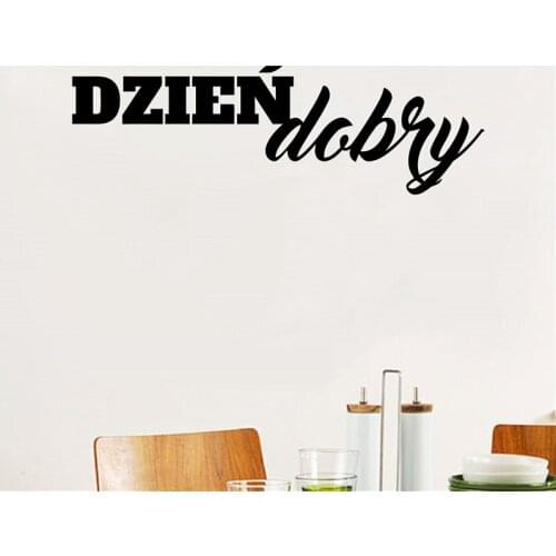 Poland Vinyl Wall Sticker Kitchen Refrigerator Good Morning Inspirational Quote Wall Art Decals Home Bathroom Decor