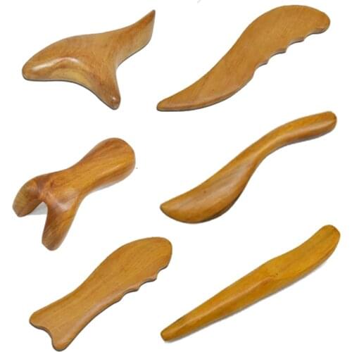 Sandal Wood Body Massage Tool Foot Reflexology Acupuncture Thai Massage Roller Therapy Meridians Scrap Lymphatic Health Care
