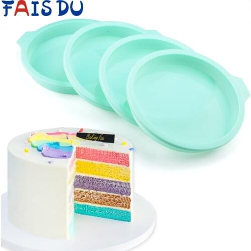 Silicone Layered Cake Round Shape Mold Kitchen Bakeware DIY Desserts Baking Mold Mousse Cake Moulds Baking Pan Tools