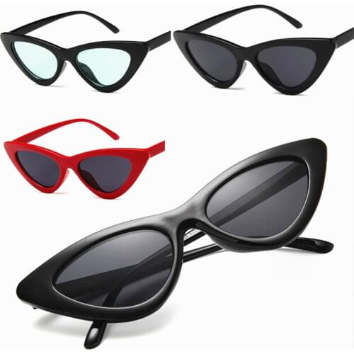 Riding Sexy Cat Eye Sunglasses Women Brand Designer Mirror Black Triangle Sun Glasses Lens Shades Streetwear Eyewear UV400