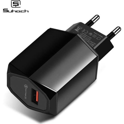 Suhach Quick Charge 3.0 2.0 USB Charger For iPhone Xiaomi Samsung Huawei QC3.0 QC Fast Charing Turbo Wall Mobile Phone Charger